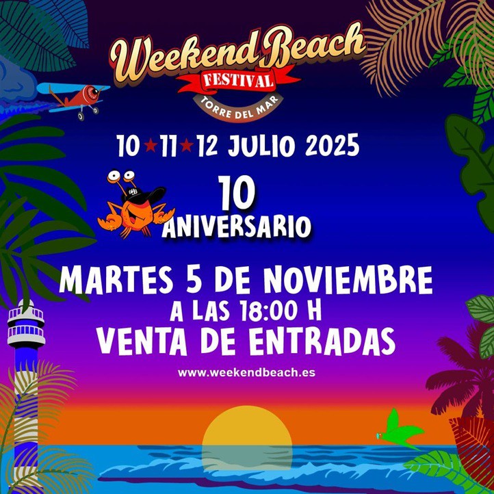 Weekend Beach Festival anuncia las fechas de su X Aniversario para 2025