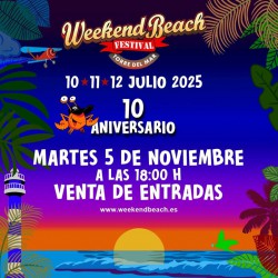 Weekend Beach Festival anuncia las fechas de su X Aniversario para 2025